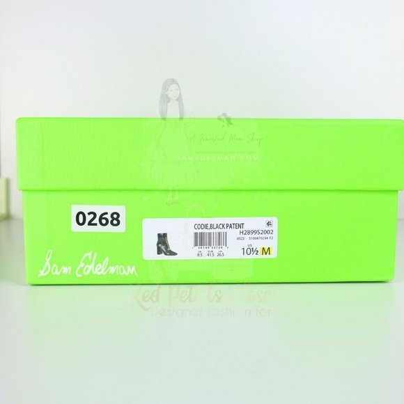 Sam Edelman Women's Codie High Heel Booties Patent Leather Black 10.5- 0268 - Picture 13 of 16